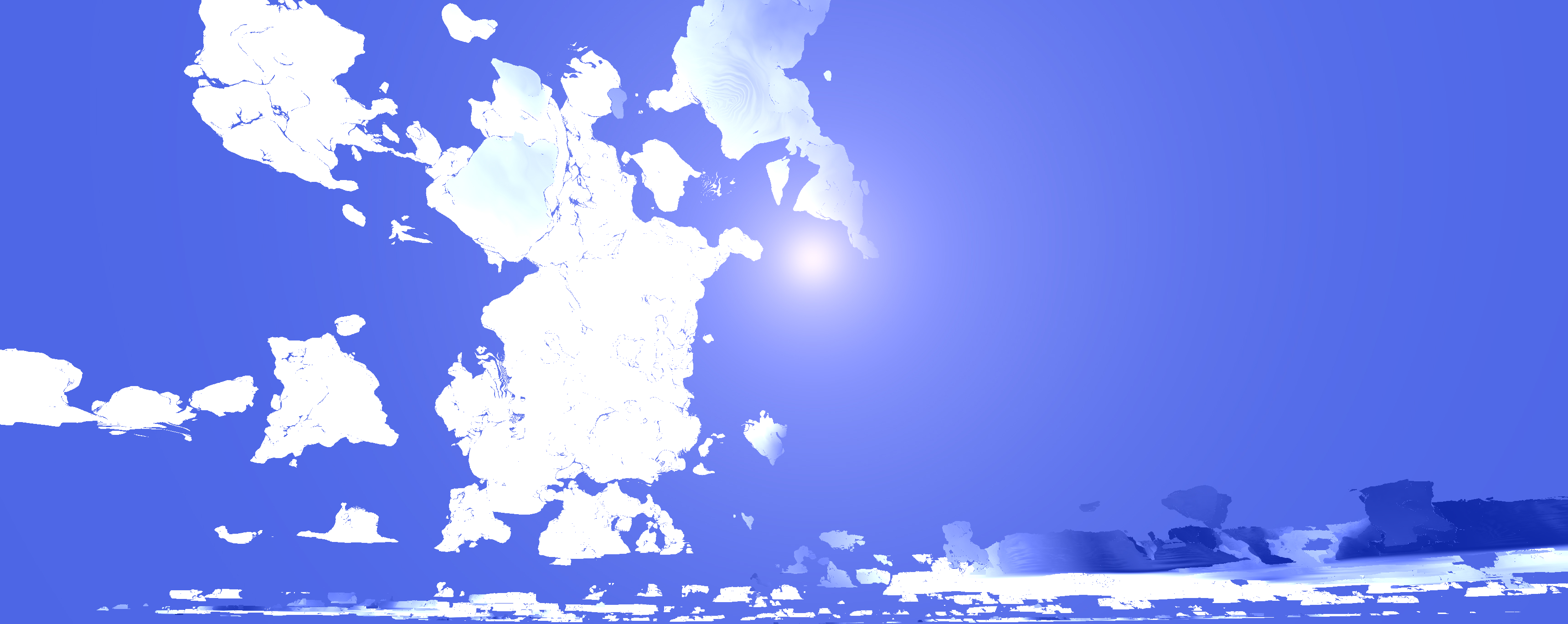 3D clouds in a blue sky