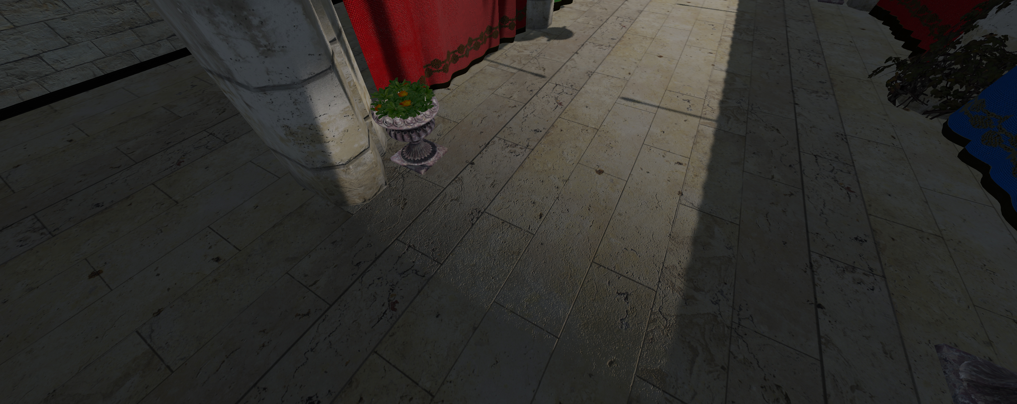 The floor of sponza, with a normal map applied